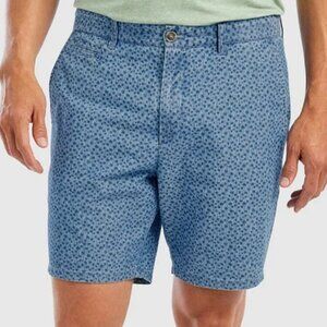 *Last Chance* johnnie-O Men's 33 Blue palm tree print shorts 7" inseam summer